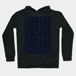 Black and Blue Spot Dalmatian Pattern Hoodie